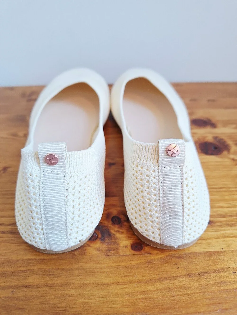 Danskin Vision Cream Knit Ballet Flat - Size 9